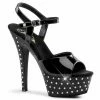 Pleaser STARDUST-609 - Blk Pat/Blk
