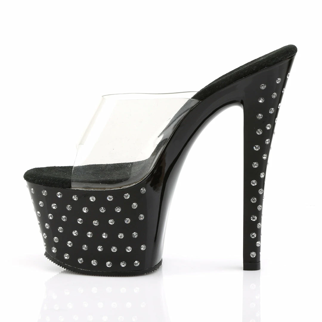 Pleaser STARDUST-701 - Clr/Blk 5 Pleaser STARDUST-701 - Clr/Blk