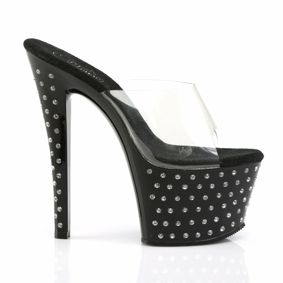 Pleaser STARDUST-701 - Clr/Blk 7 Pleaser STARDUST-701 - Clr/Blk