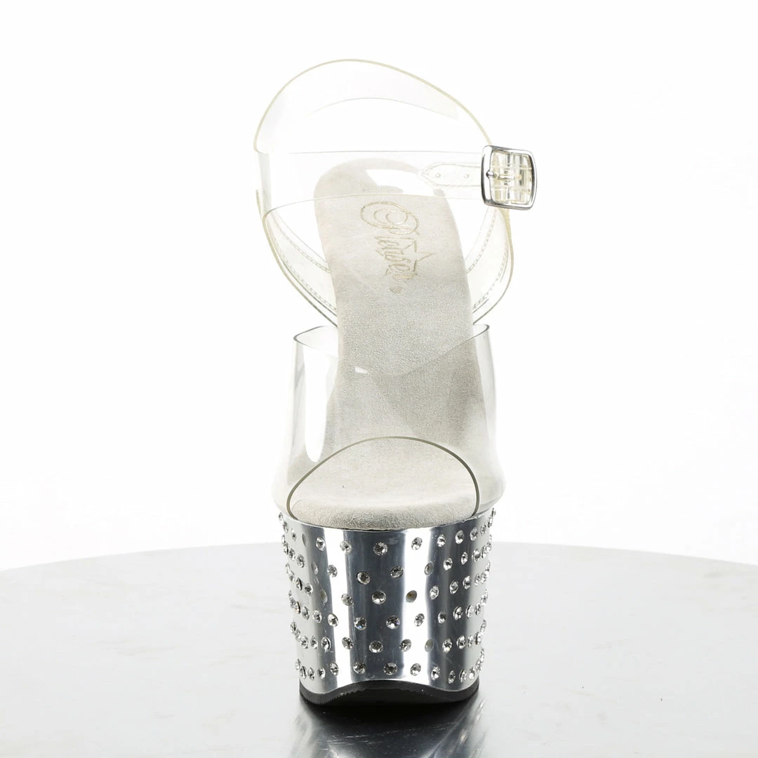Pleaser STARDUST-708 - Clr/Slv Chrome 4 Pleaser STARDUST-708 - Clr/Slv Chrome