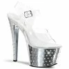 Pleaser STARDUST-708 - Clr/Slv Chrome