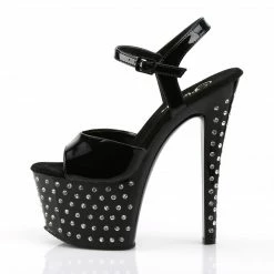 Pleaser Exotic Dancing STARDUST-709 - Blk Pat/Blk 9 Pleaser Exotic Dancing STARDUST-709 - Blk Pat/Blk