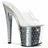 Pleaser STARDUST-751 - Clr/Slv Chrome Exotic Dancing