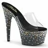 Pleaser Exotic Dancing STARSPLASH-701 - Clr/Blk(Slv Hologram Stars)
