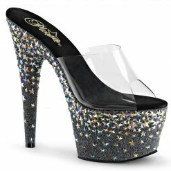 Pleaser Exotic Dancing STARSPLASH-701 - Clr/Blk(Slv Hologram Stars)