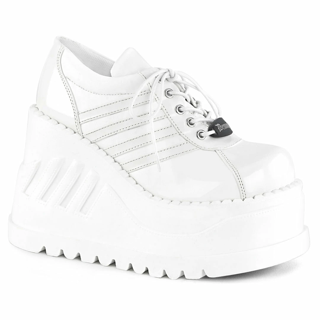 Demonia STOMP-08 - Wht Pat-Vegan Leather 3 Demonia STOMP-08 - Wht Pat-Vegan Leather