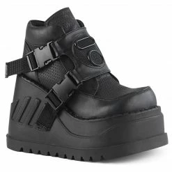 Demonia Punk & Goth STOMP-15 - Blk Vegan Leather