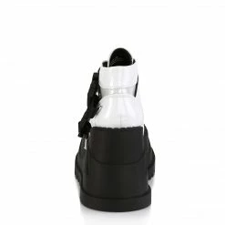Demonia Punk & Goth STOMP-15 - Wht Patent-Multi