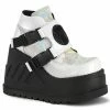 Demonia Punk & Goth STOMP-15 - Wht Patent-Multi