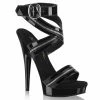 Fabulicious SULTRY-619 - Blk Pat/Blk Party & Prom