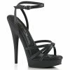 Fabulicious Party & Prom SULTRY-638 - Blk Faux Leather/Blk Matte