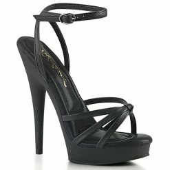 Fabulicious Party & Prom SULTRY-638 - Blk Faux Leather/Blk Matte