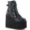 Demonia SWING-103 - Blk Vegan Leather Punk & Goth