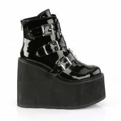 Demonia SWING-105 - Blk Patent Punk & Goth