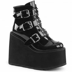 Demonia SWING-105 - Blk Patent Punk & Goth