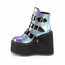 Demonia Punk & Goth SWING-105 - Purple Iridescent Vegan Leather