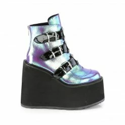 Demonia Punk & Goth SWING-105 - Purple Iridescent Vegan Leather