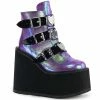 Demonia Punk & Goth SWING-105 - Purple Iridescent Vegan Leather