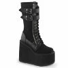 Demonia SWING-221 - Blk Canvas-Vegan Leather 2 Demonia SWING-221 - Blk Canvas-Vegan Leather
