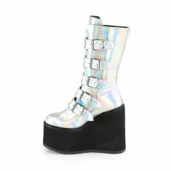 Demonia SWING-230 - Silver Hologram Vegan Leather 9 Demonia SWING-230 - Silver Hologram Vegan Leather