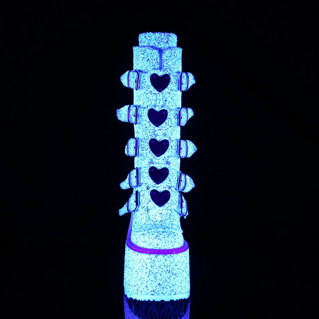 Demonia SWING-230G - Wht Multi Glitter Punk & Goth 4 Demonia SWING-230G - Wht Multi Glitter Punk & Goth