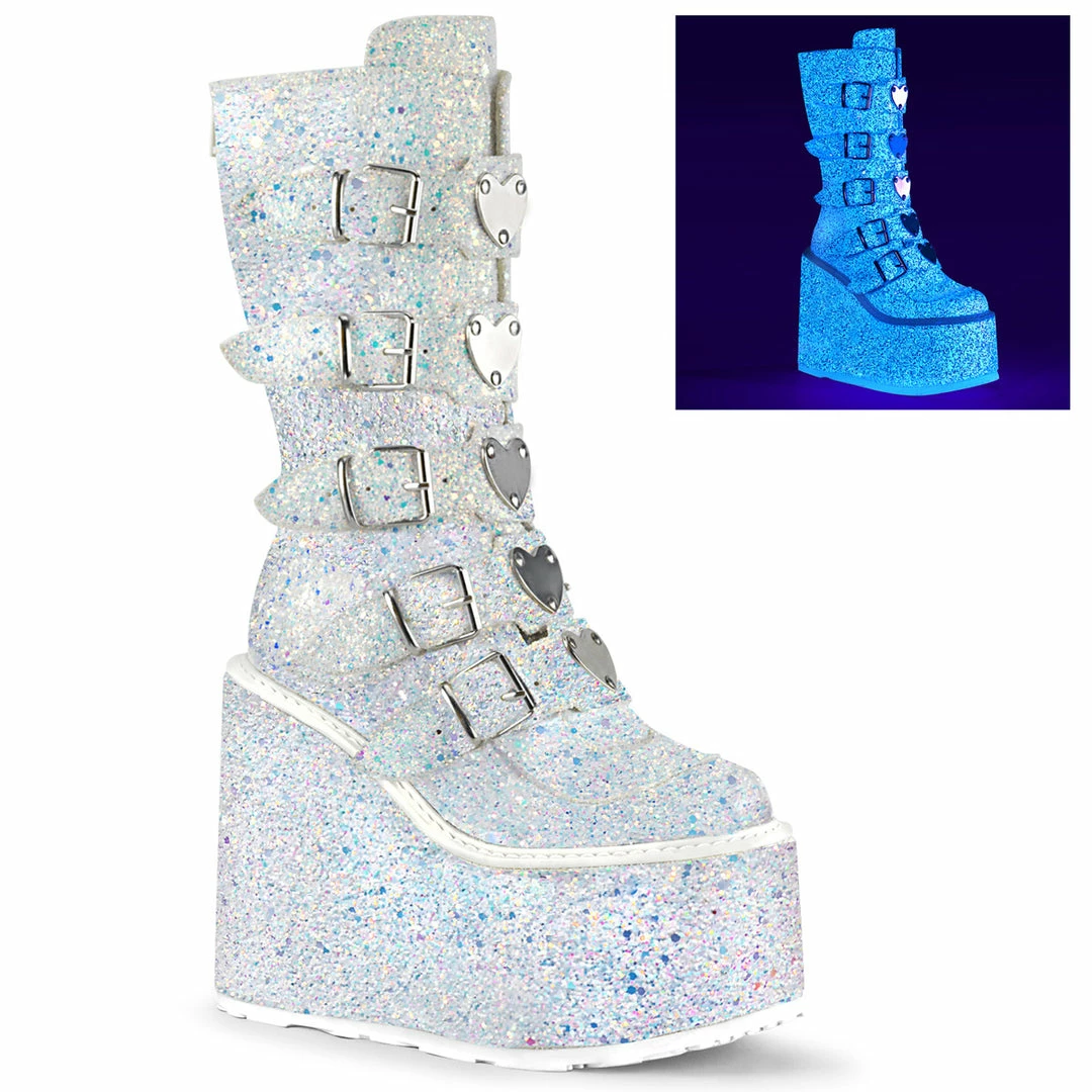 Demonia SWING-230G - Wht Multi Glitter Punk & Goth 3 Demonia SWING-230G - Wht Multi Glitter Punk & Goth