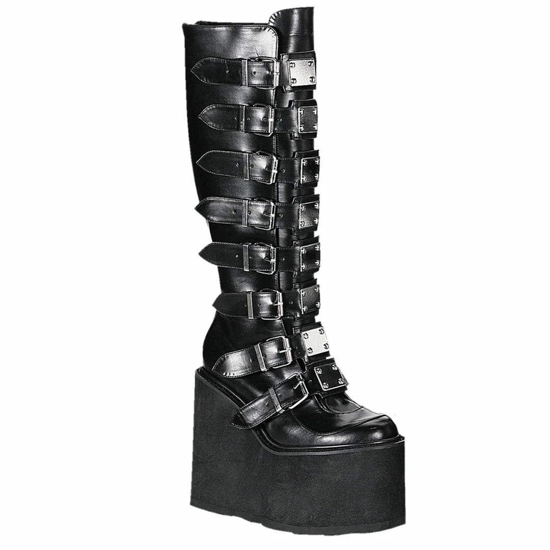 Demonia SWING-815 - Blk Vegan Leather Punk & Goth 3 Demonia SWING-815 - Blk Vegan Leather Punk & Goth