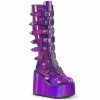 Demonia Punk & Goth SWING-815 - Purple Holographic Pat