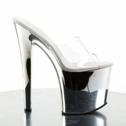 Pleaser TABOO-701 - Clr/Slv Chrome Exotic Dancing