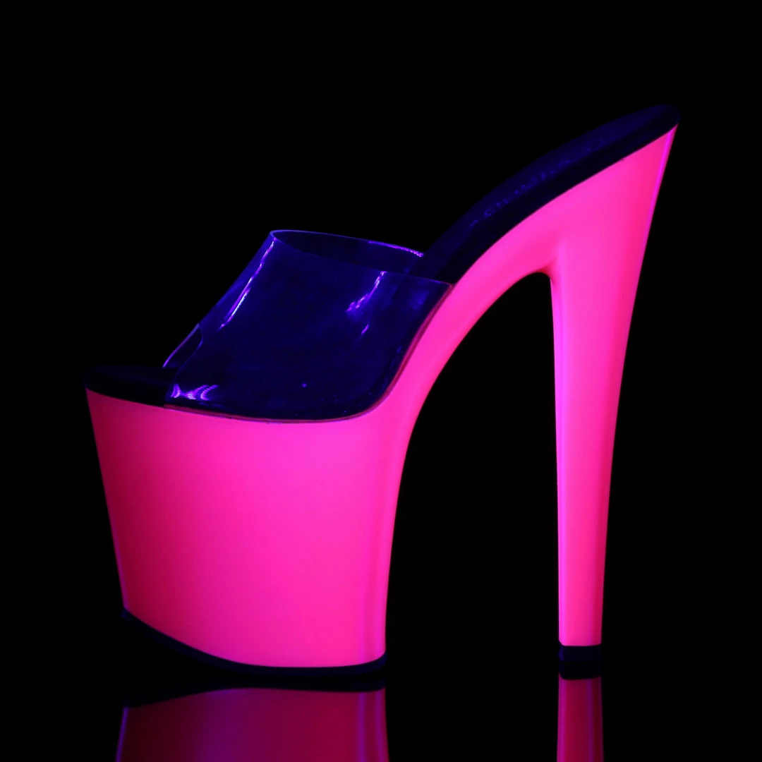 Pleaser TABOO-701UV - Clr/Neon Pink 5 Pleaser TABOO-701UV - Clr/Neon Pink