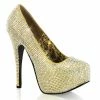 Bordello TEEZE-06R - Gold Satin-Irid RS Burlesque