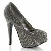 Bordello TEEZE-06R - Gray Satin-Pewter RS Burlesque