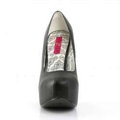 Pleaser Pink Label TEEZE-06W - Blk Faux Leather Drag Queen