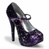 Bordello TEEZE-07SQ - Purple-Slv Sequins