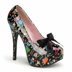 Pin Up Couture TEEZE-12-4 - Blk Pat (Muertos Print) Party & Prom