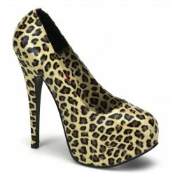 Bordello TEEZE-35 - Cheetah Print Pu Burlesque