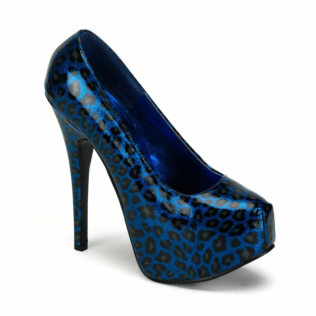 Bordello TEEZE-37 - Blue Cheetah Pat 3 Bordello TEEZE-37 - Blue Cheetah Pat