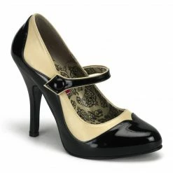 Bordello TEMPT-07 - Blk-Cream Pu