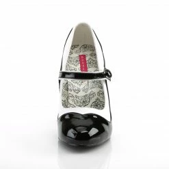 Bordello Burlesque TEMPT-07 - Blk-Wht Pu