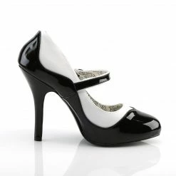 Bordello Burlesque TEMPT-07 - Blk-Wht Pu