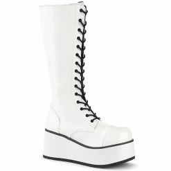 Demonia TRASHVILLE-502 - Wht Vegan Leather