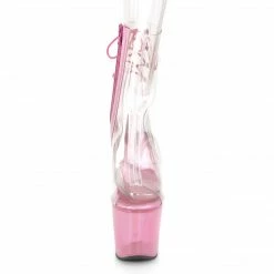 Pleaser UNICORN-1018C - Clr/Bubble Gum Pink Tinted