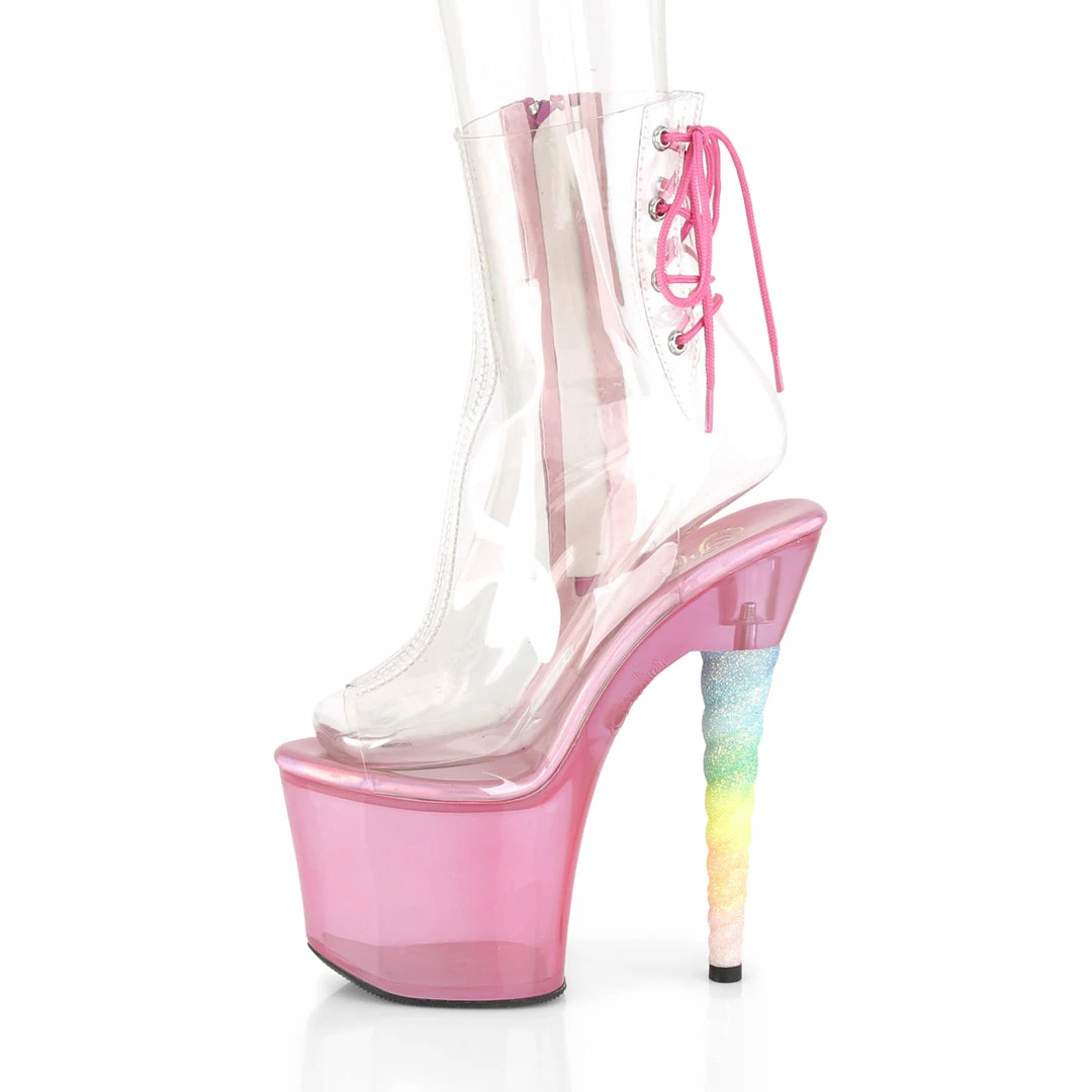 Pleaser UNICORN-1018C - Clr/Bubble Gum Pink Tinted 5 Pleaser UNICORN-1018C - Clr/Bubble Gum Pink Tinted