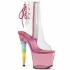 Pleaser UNICORN-1018C - Clr/Bubble Gum Pink Tinted