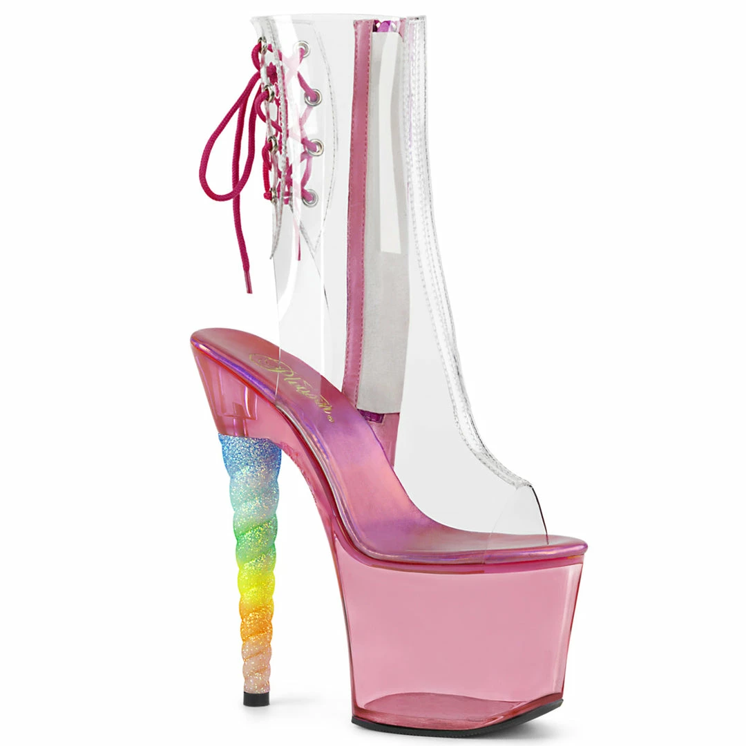 Pleaser UNICORN-1018C - Clr/Bubble Gum Pink Tinted 3 Pleaser UNICORN-1018C - Clr/Bubble Gum Pink Tinted