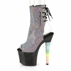 Pleaser UNICORN-1018G - Purple-Blue Glitter/Blk Exotic Dancing