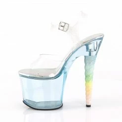 Pleaser UNICORN-708T - Clr/Baby Blue Tinted Exotic Dancing