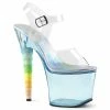 Pleaser UNICORN-708T - Clr/Baby Blue Tinted Exotic Dancing