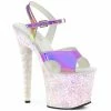 Pleaser Exotic Dancing UNICORN-711LG - Purple Shifting TPU/Opal Multi Glitter