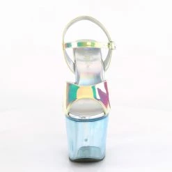 Pleaser Exotic Dancing UNICORN-711T - Green Shifting TPU/Baby Blue Tinted